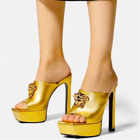 versace medusa hemd gold|versace medusa platform heels.